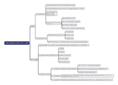 计算机考试知识点共用体与用户定义类型思维导图
