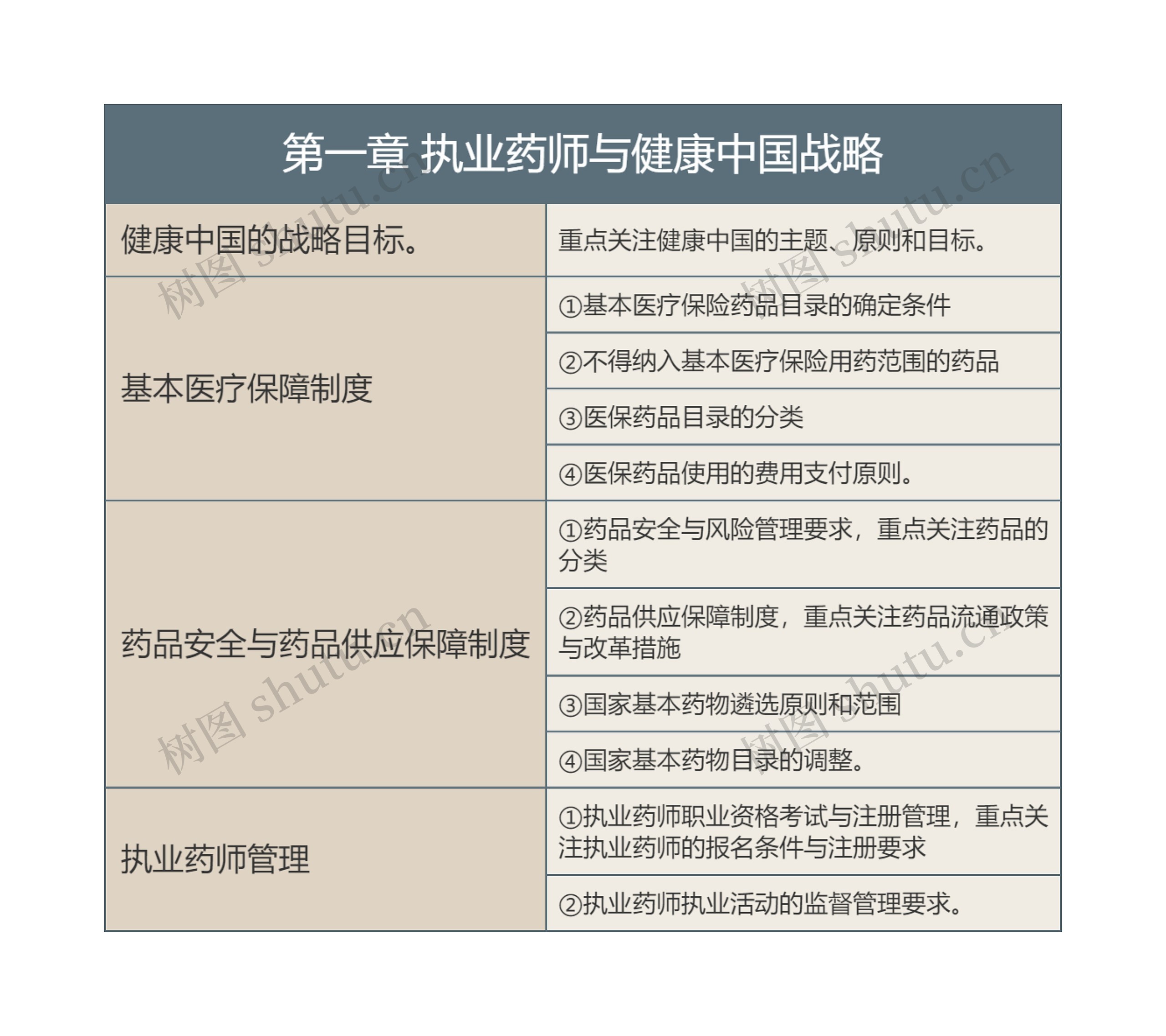 第一章 执业药师与健康中国战略的思维导图