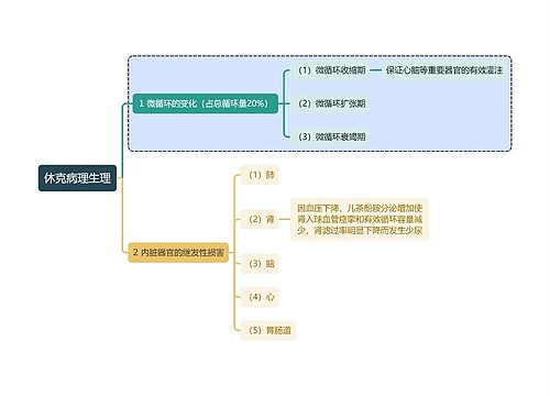 休克病理生理思维导图