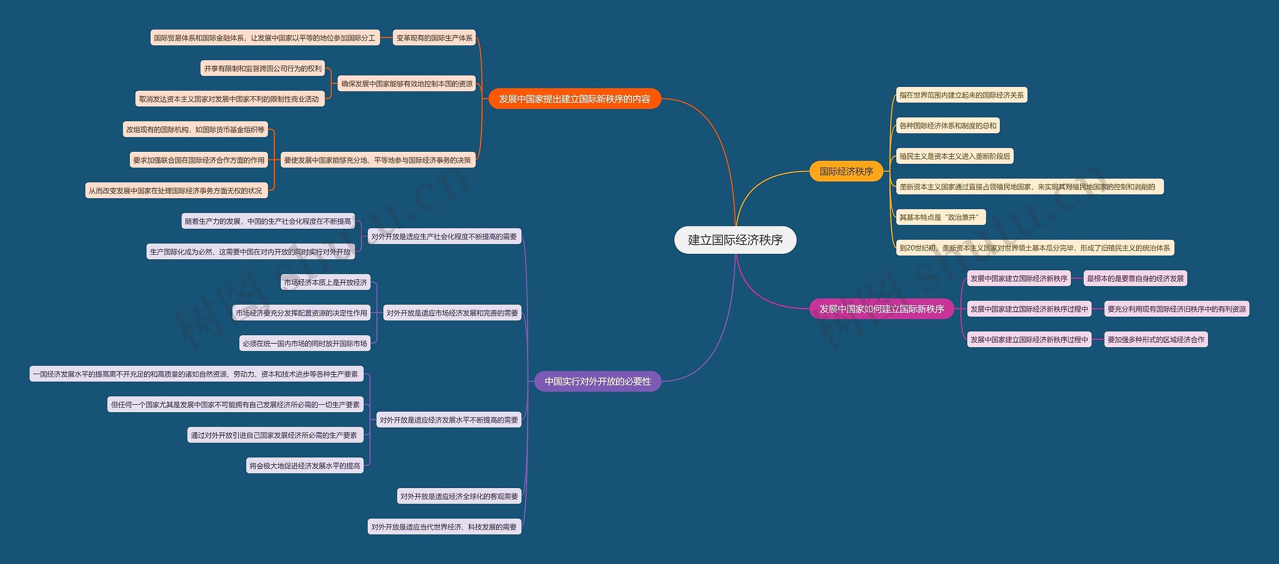 建立国际经济秩序思维导图