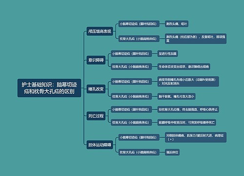 护士基础知识：脑幕切迹疝和枕骨大孔疝的区别