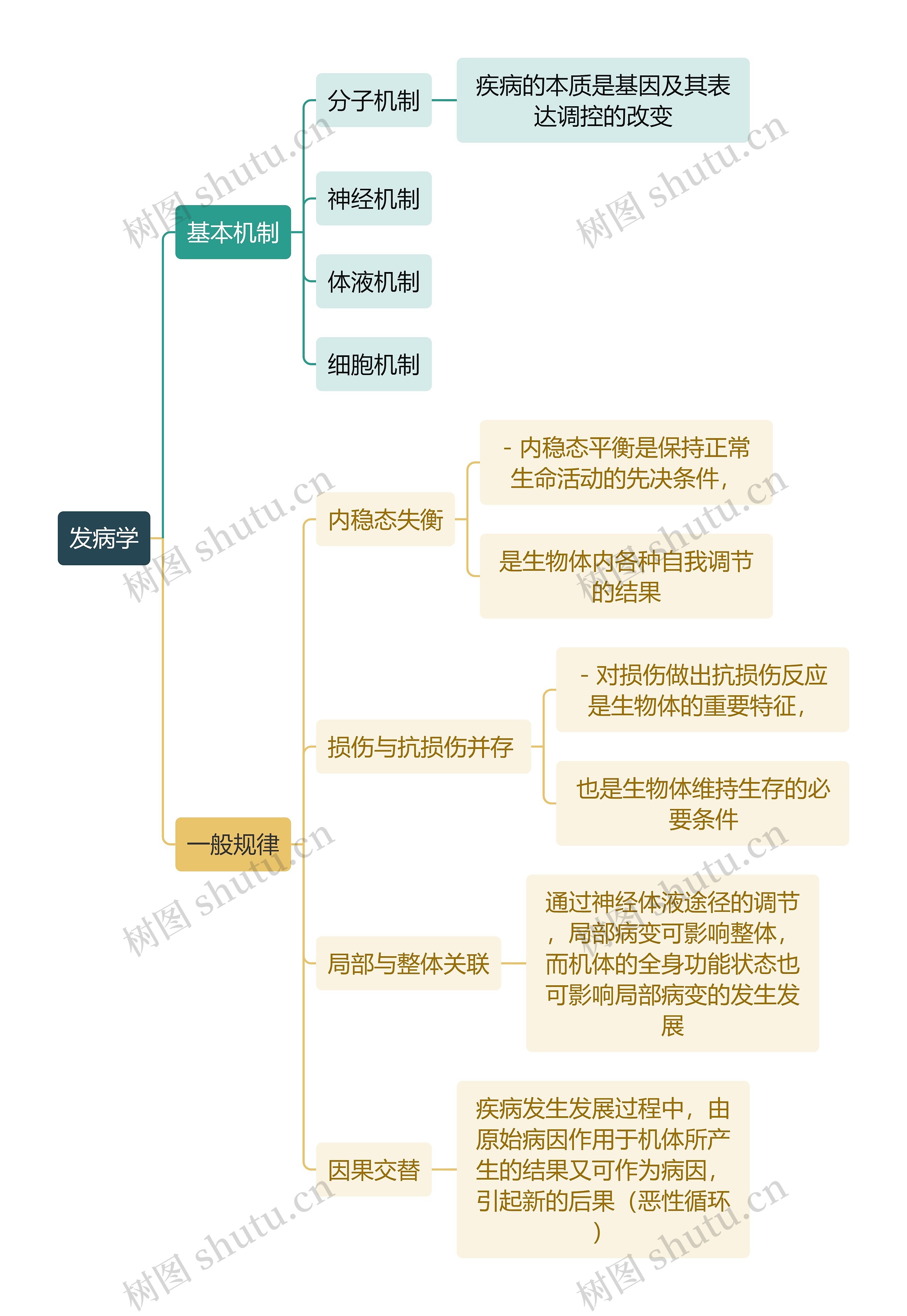 医学知识发病学思维导图