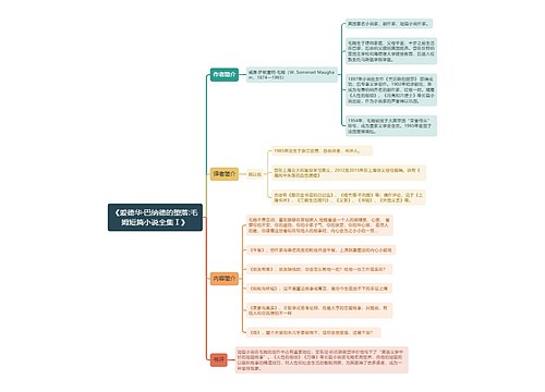 《爱德华·巴纳德的堕落:毛姆短篇小说全集Ⅰ》