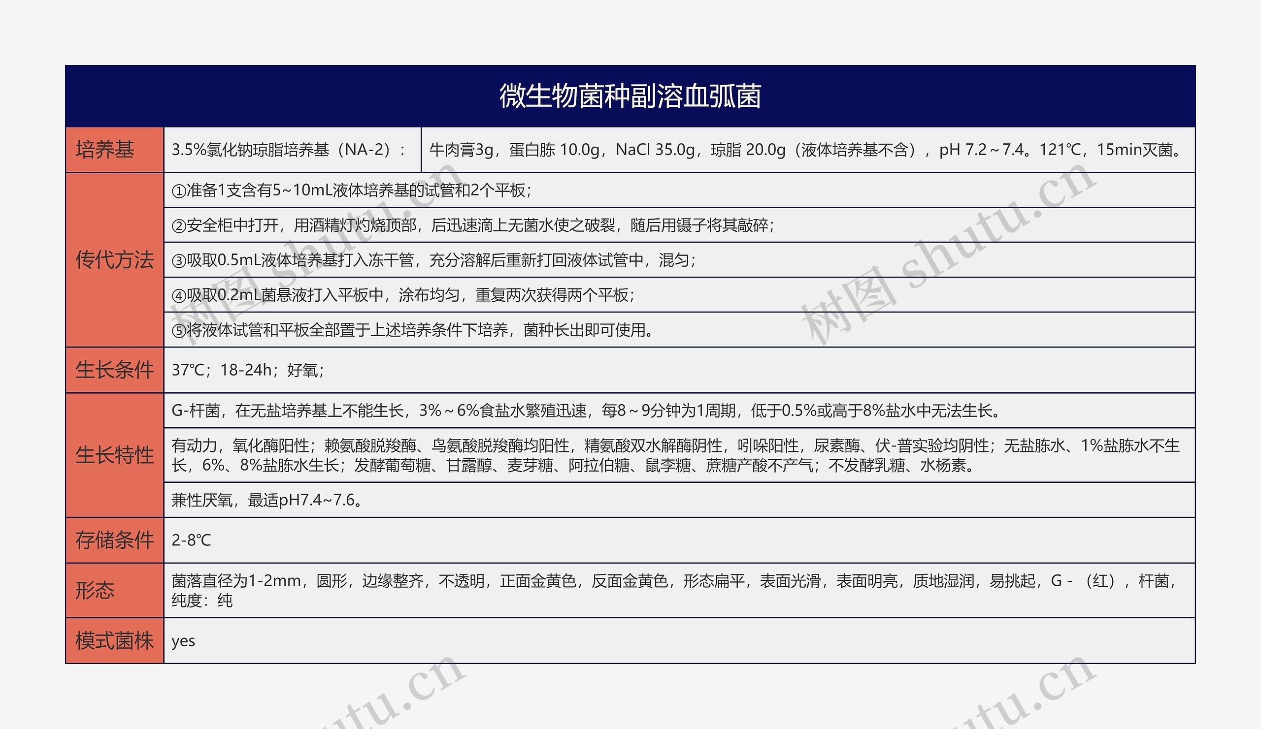 微生物菌种副溶血弧菌思维导图