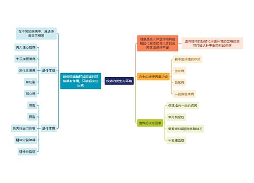 简要介绍疾病的发生与环境思维导图