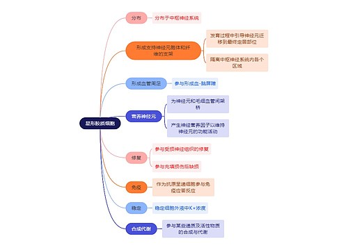 医学知识星形胶质细胞思维导图