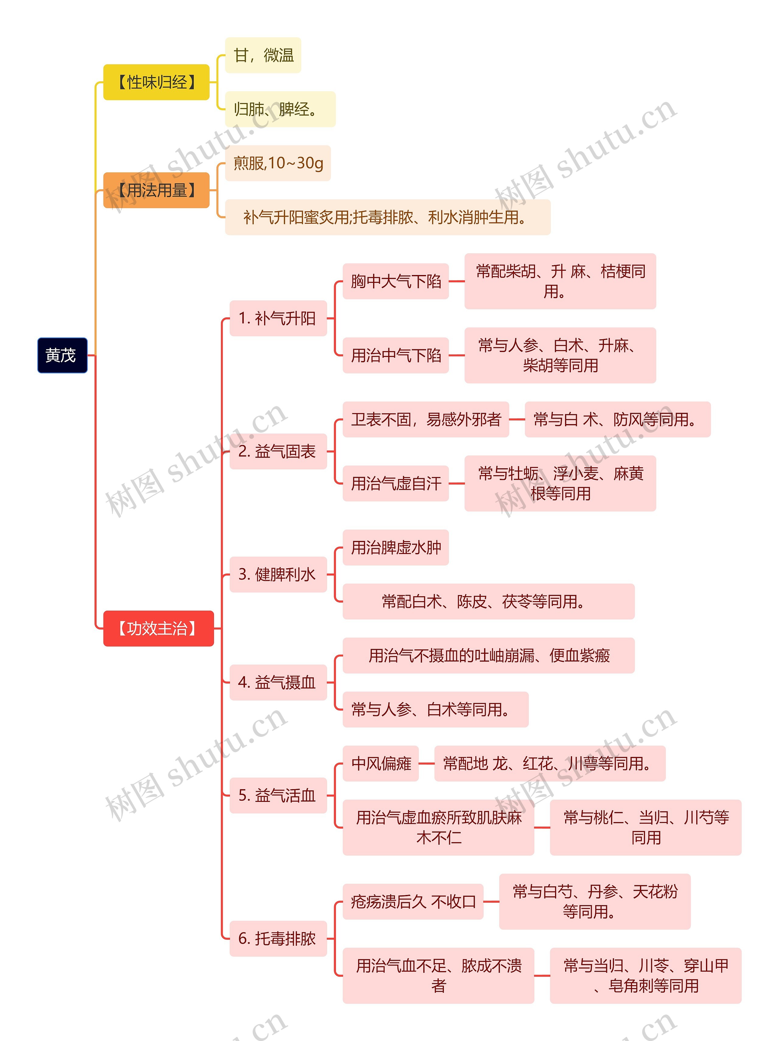 中医知识黄茂 思维导图