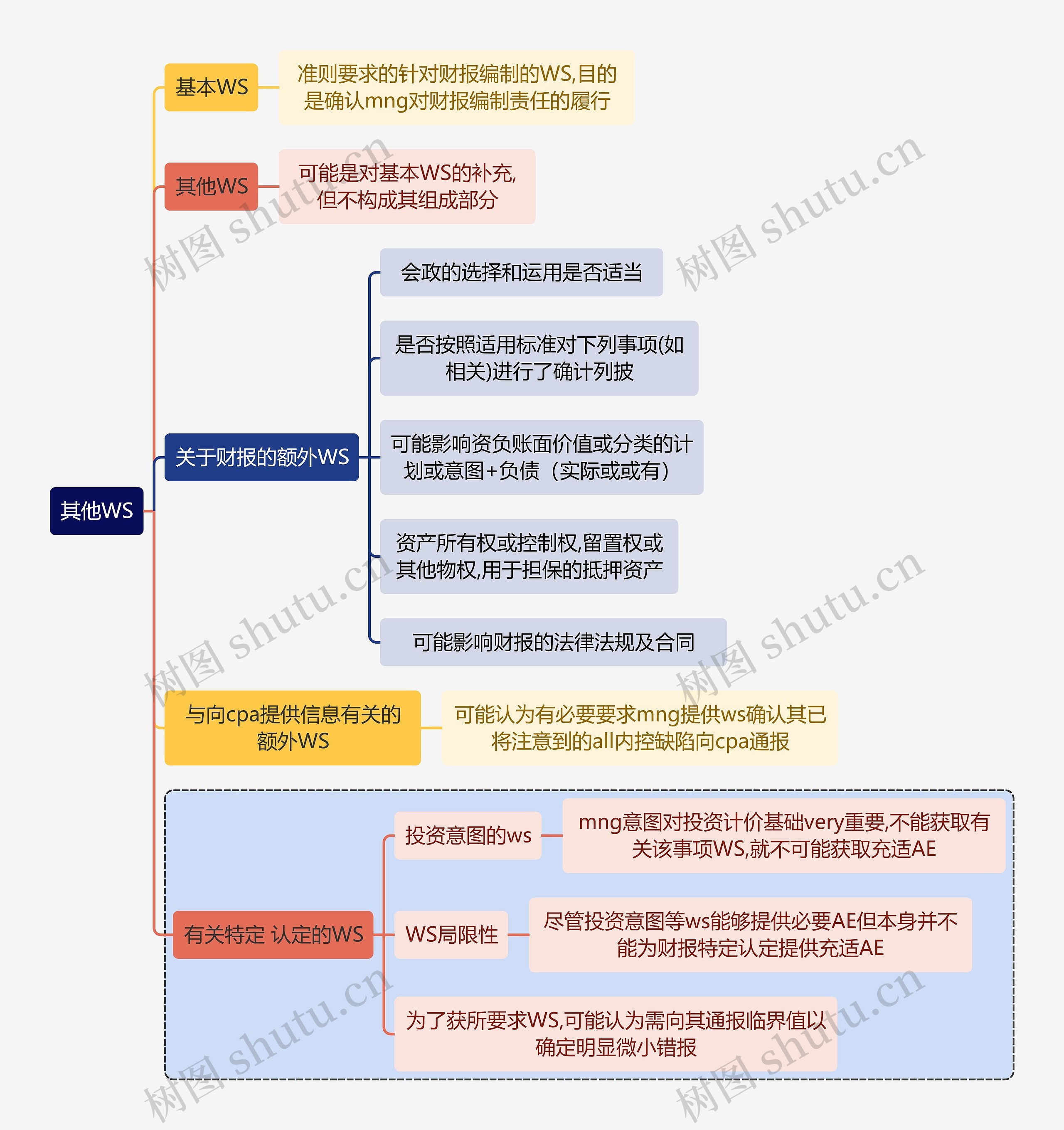 财务审计其他WS思维导图