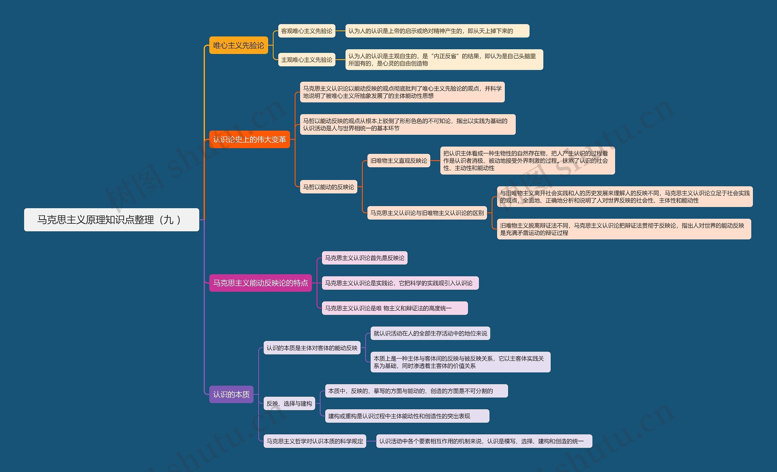 马克思主义原理知识点整理（九 ）思维导图