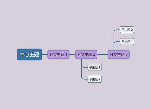 紫色系简约中心主题时间图