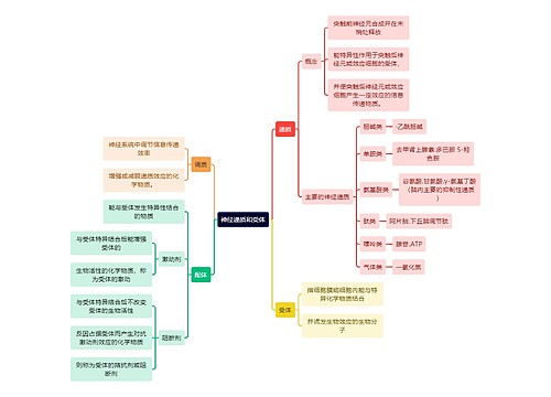 医学知识神经递质和受体思维导图