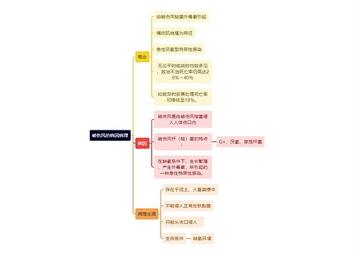 医学知识破伤风的病因病理思维导图