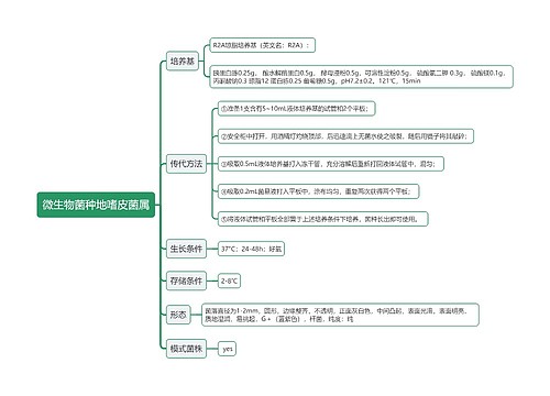 微生物菌种地嗜皮菌属思维导图