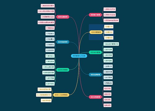 职业技能项目管理九大体系思维导图