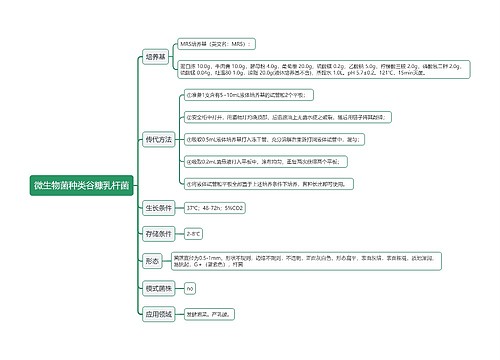 微生物菌种类谷糠乳杆菌思维导图