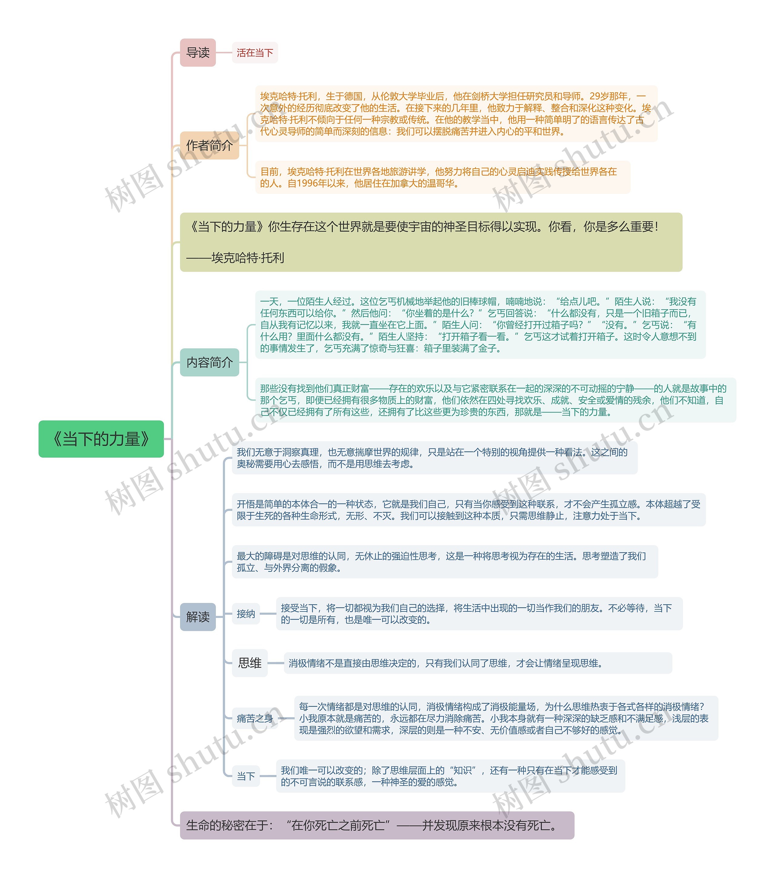 《当下的力量》思维导图