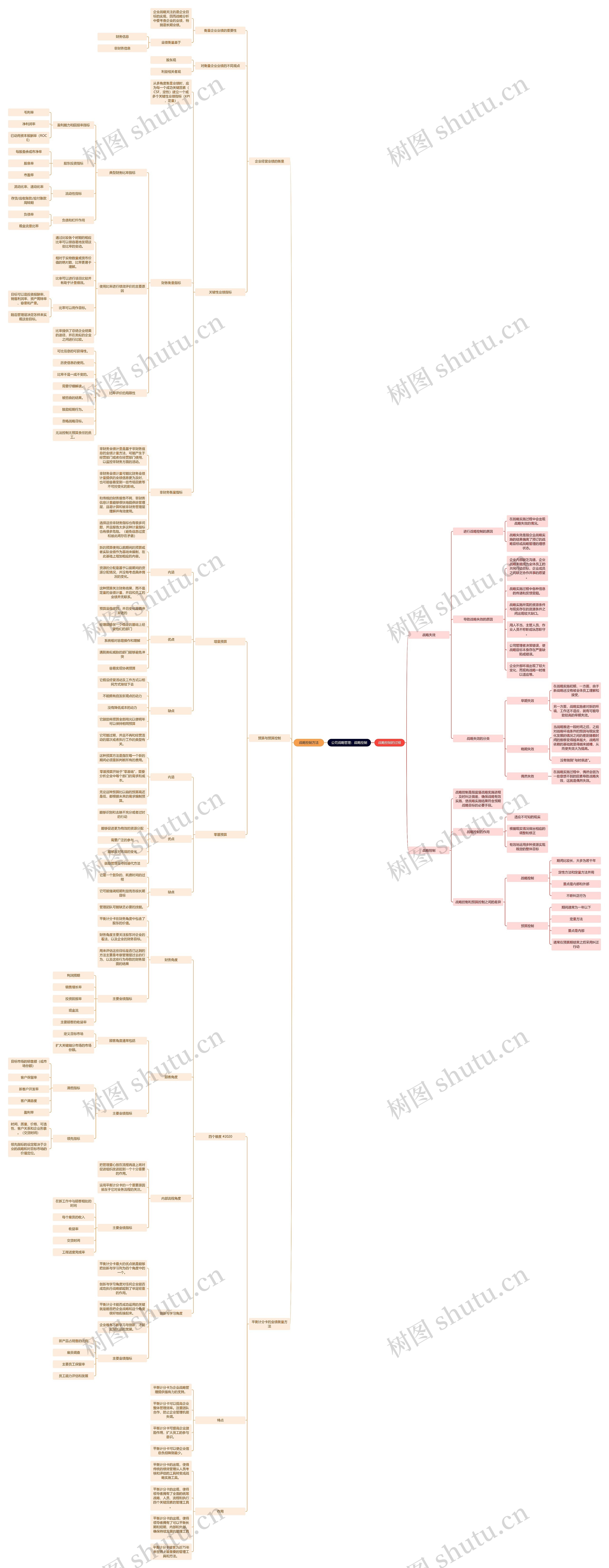 公司战略管理：战略控制思维导图