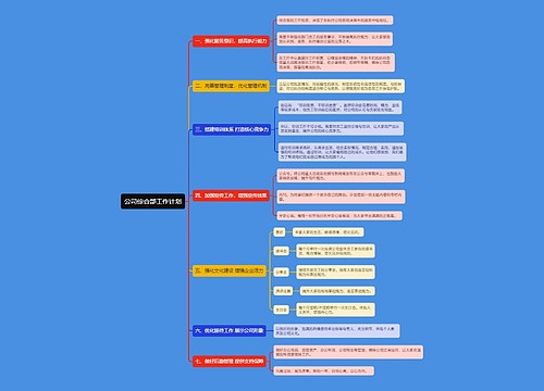 公司综合部工作计划