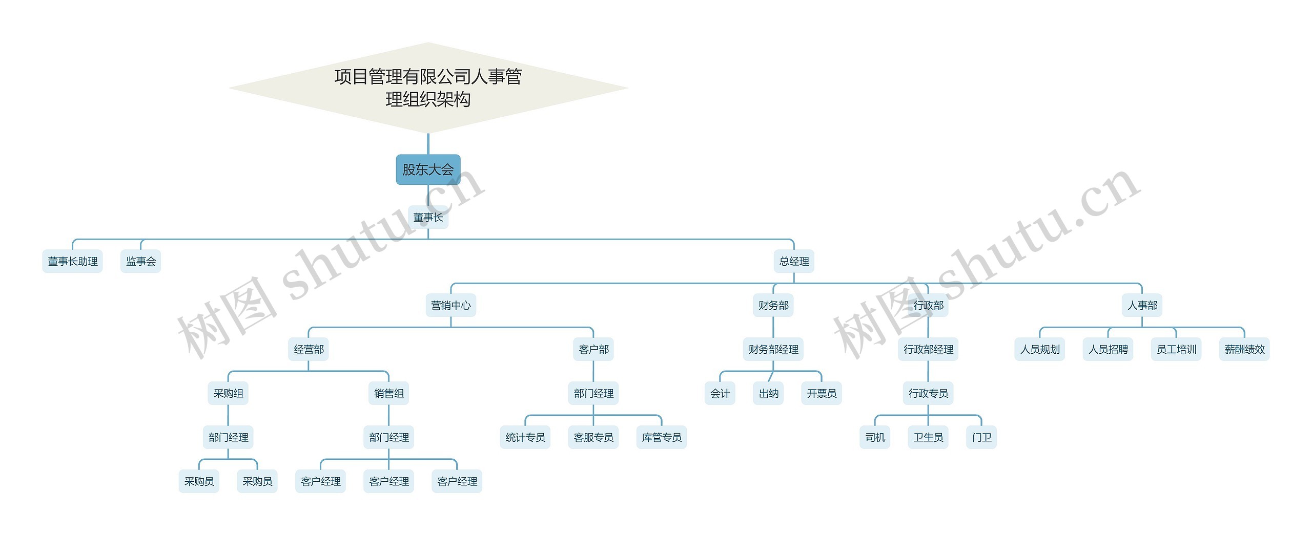 项目管理有限公司人事管理组织架构