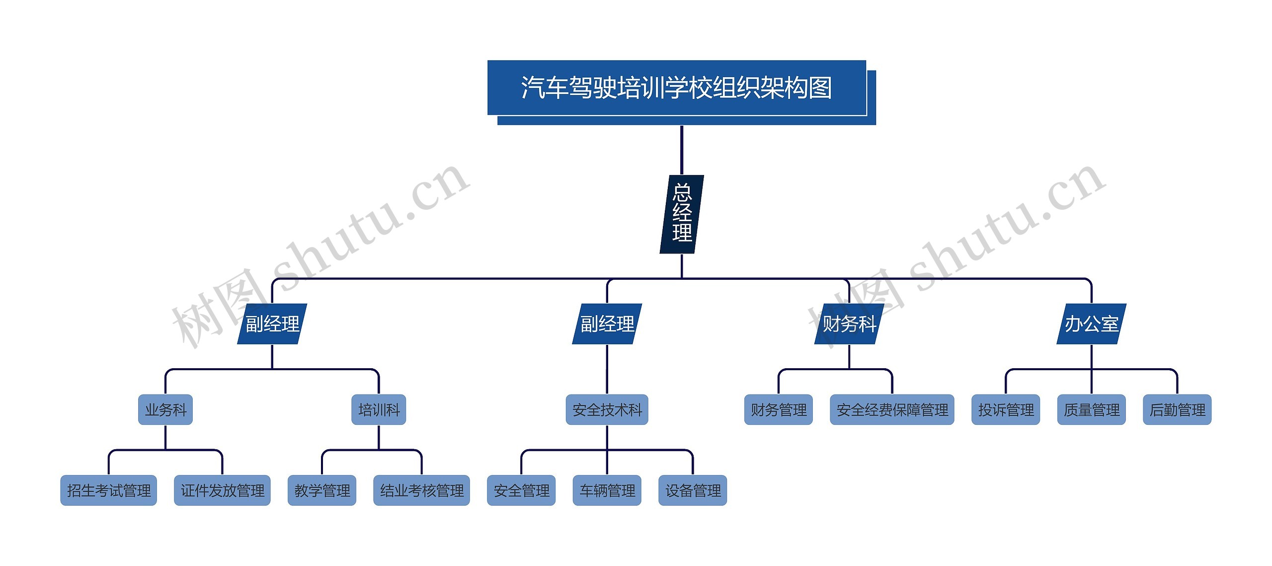 汽车驾驶培训学校组织架构图