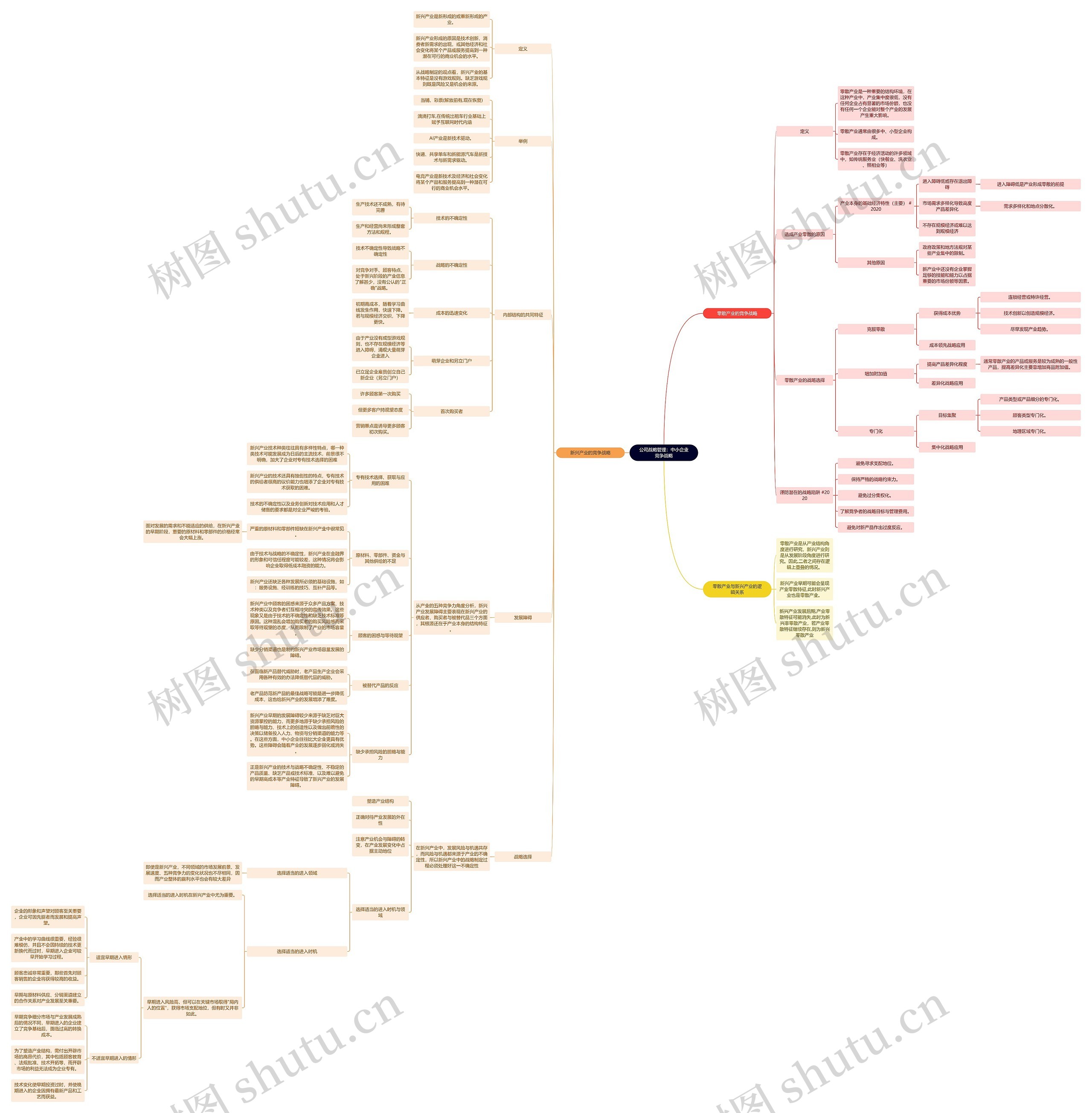 公司战略管理：中小企业竞争战略思维导图