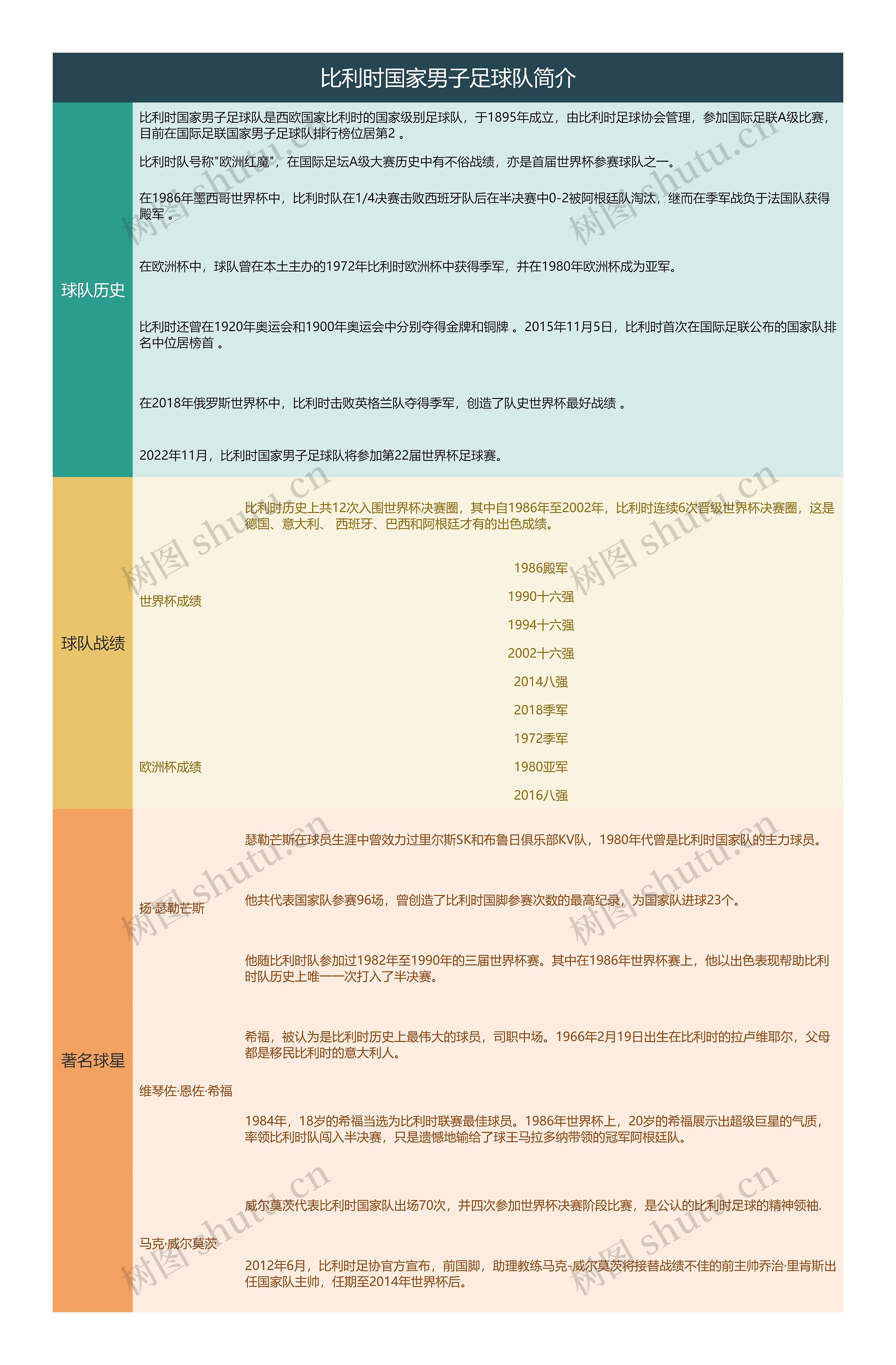 比利时国家男子足球队简介