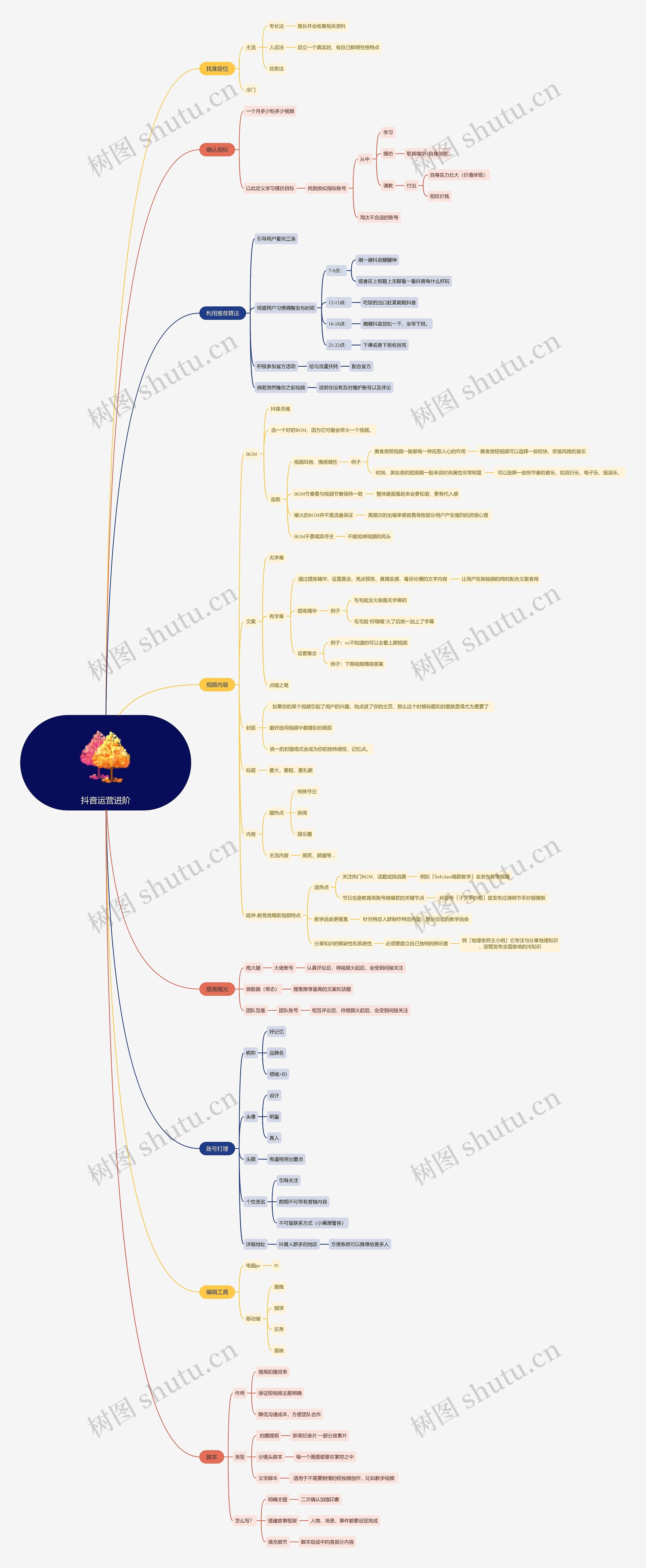 抖音运营进阶思维导图