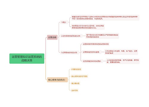 运营管理知识运营系统的战略决策