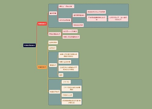 行政知识处罚的执行思维导图
