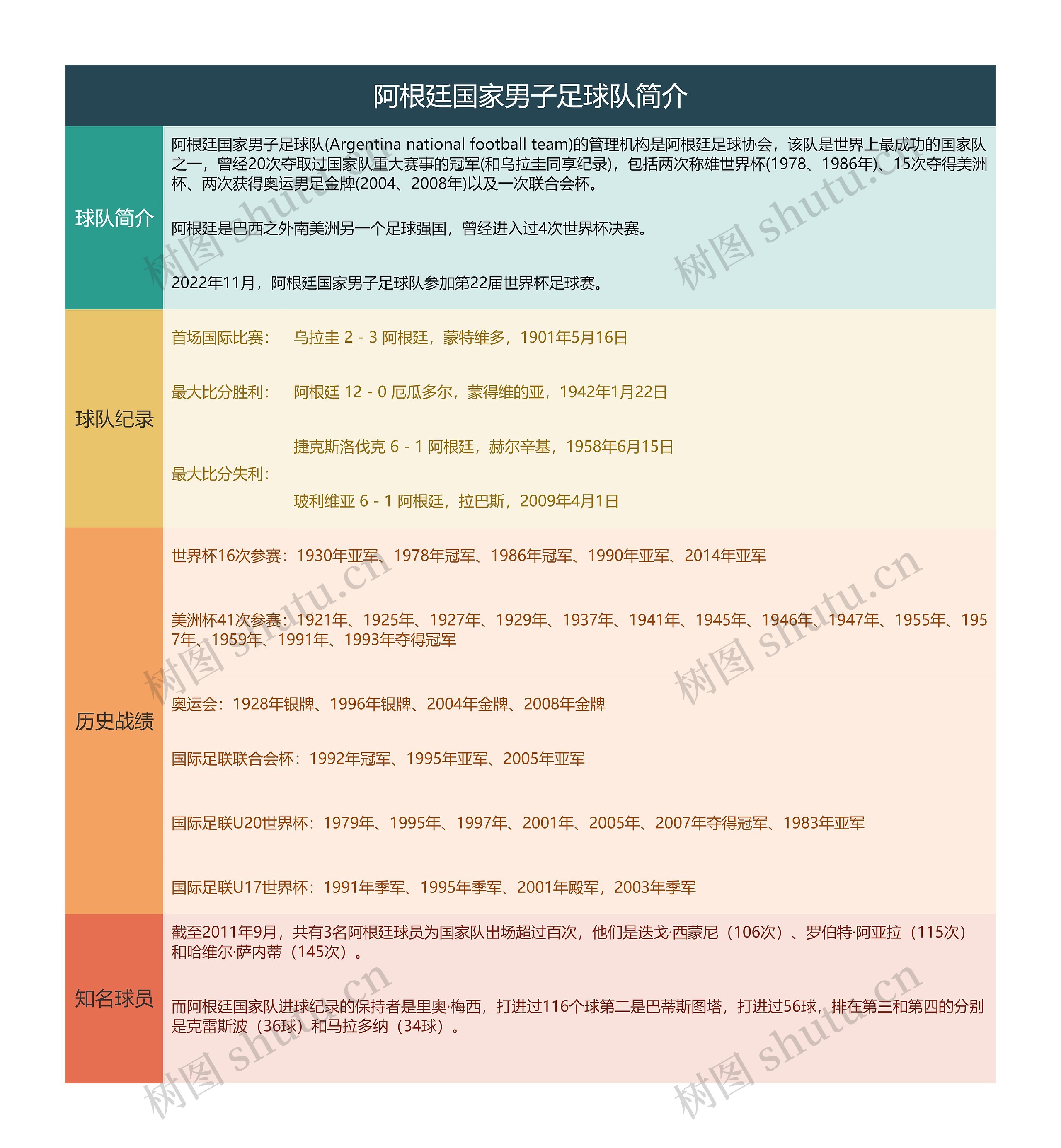 阿根廷国家男子足球队简介