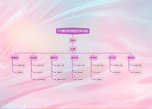 XX婚纱影楼组织架构图