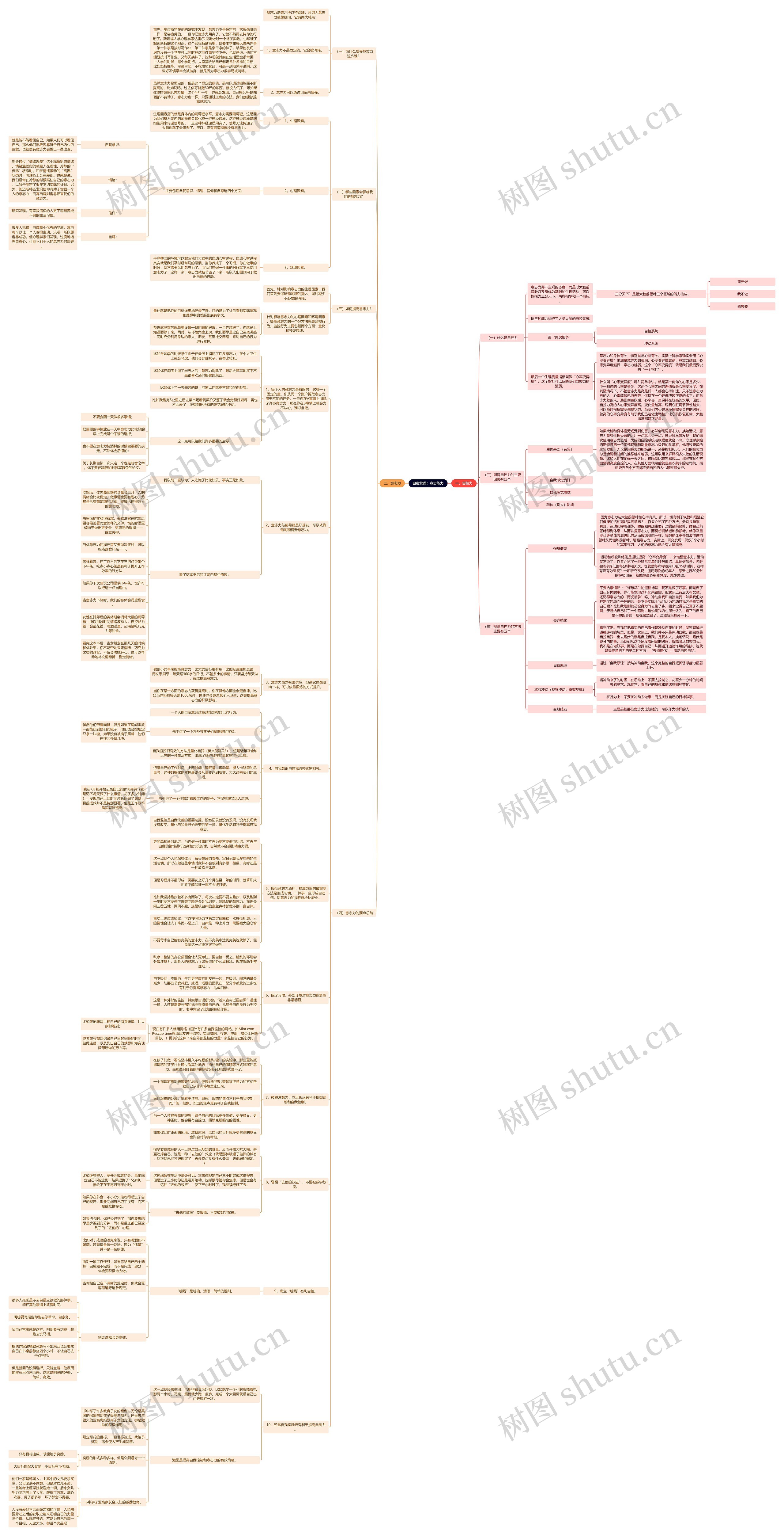 自我管理：意志能力思维导图
