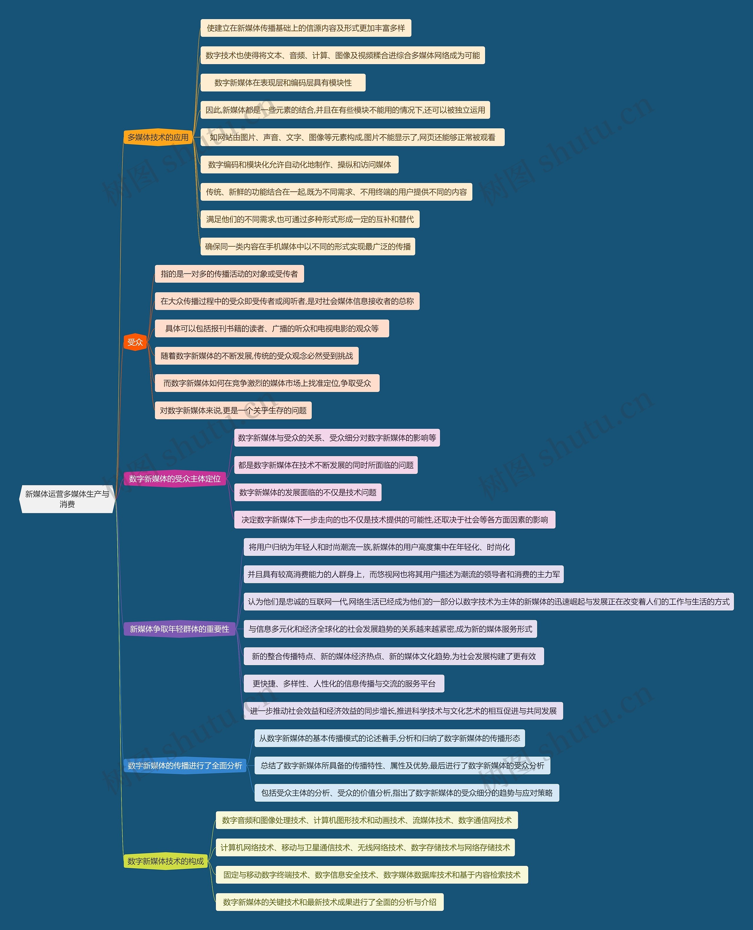 新媒体运营多媒体生产与消费思维导图