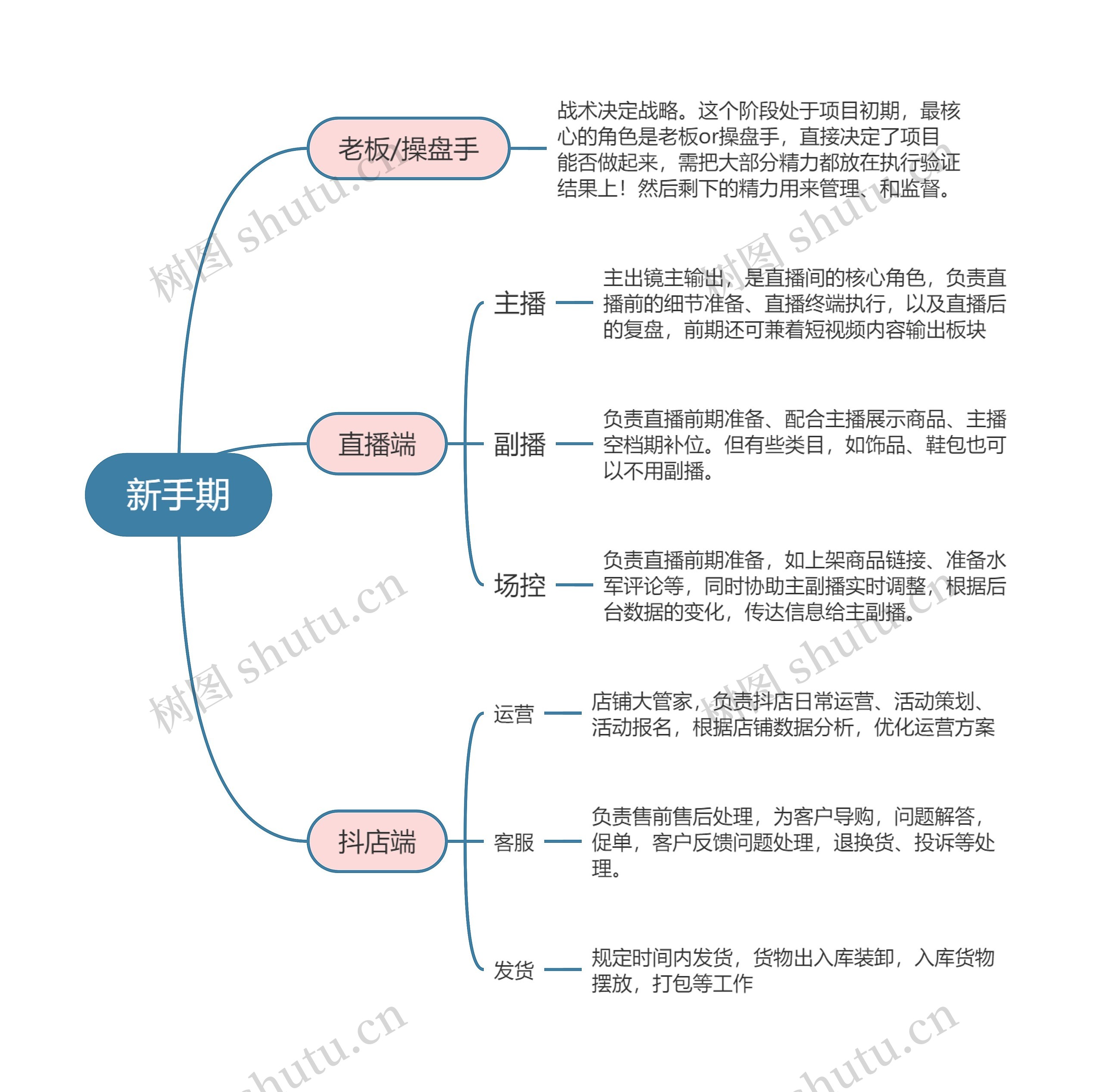 抖音运营  新手期思维导图