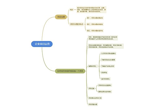  企业项目运营的思维导图