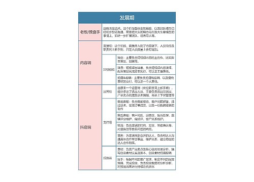 抖音电商  发展期思维导图