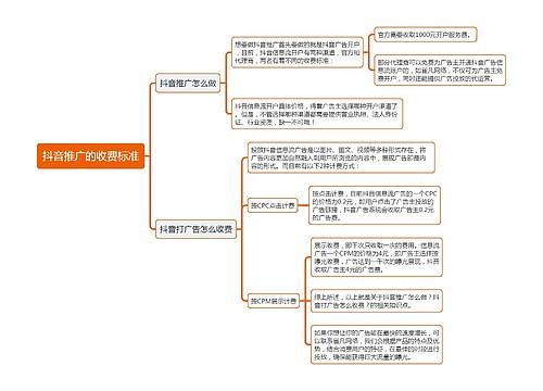 抖音推广的收费标准