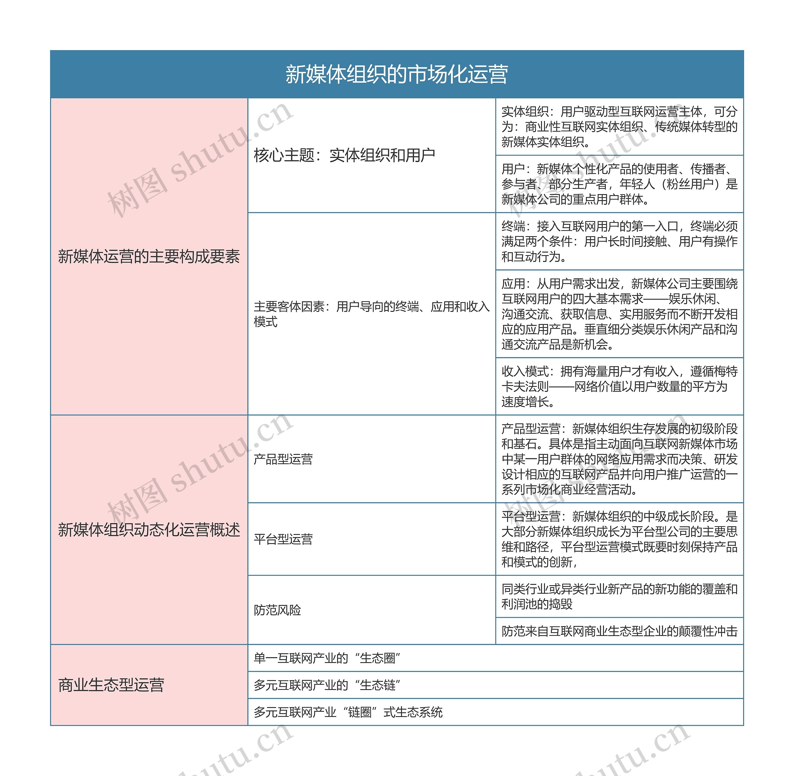 新媒体运营  新媒体组织的市场化运营思维导图