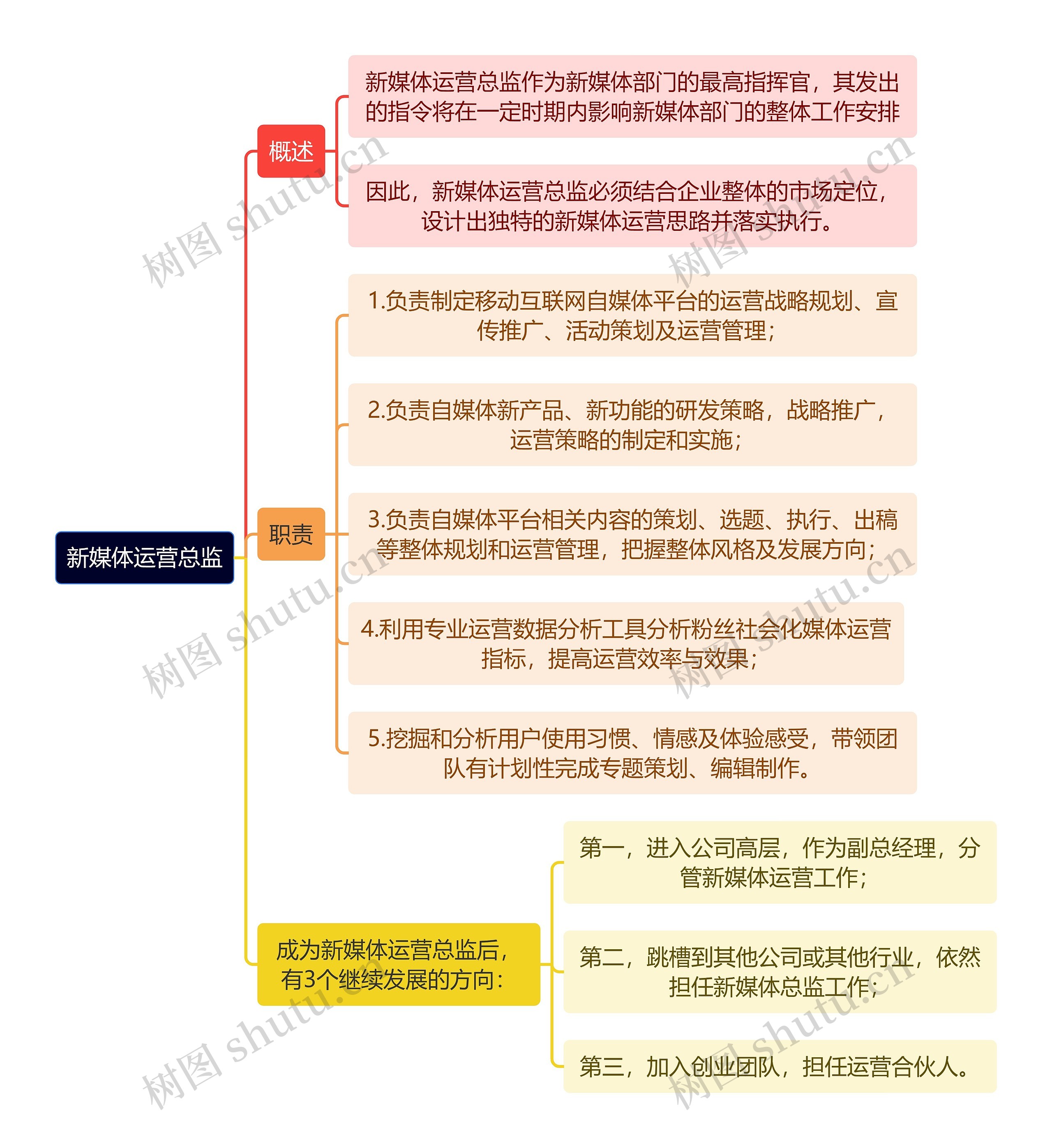 新媒体运营知识新媒体运营总监思维导图