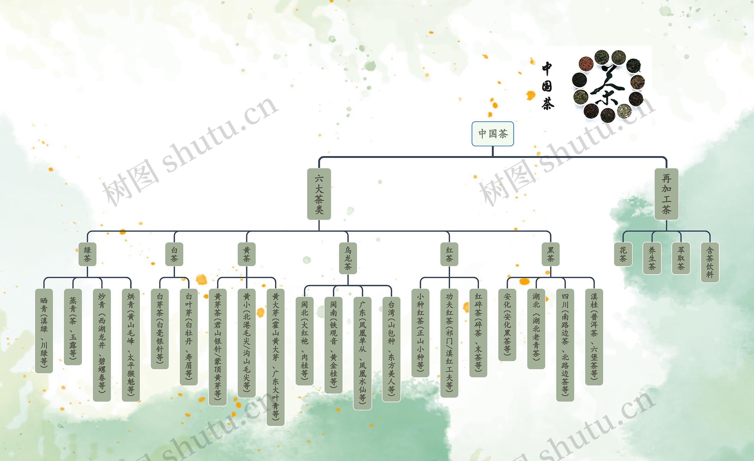 中国茶思维导图