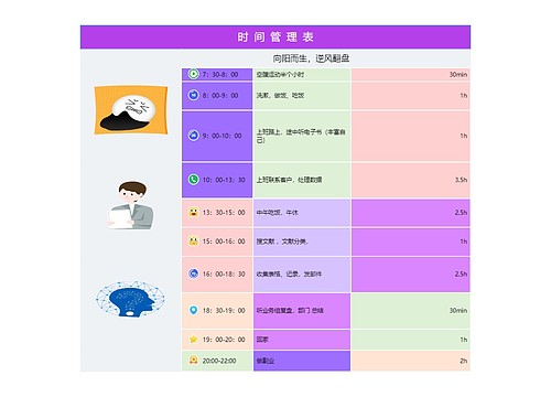 时间管理表