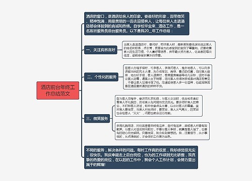 酒店前台年终工作总结范文