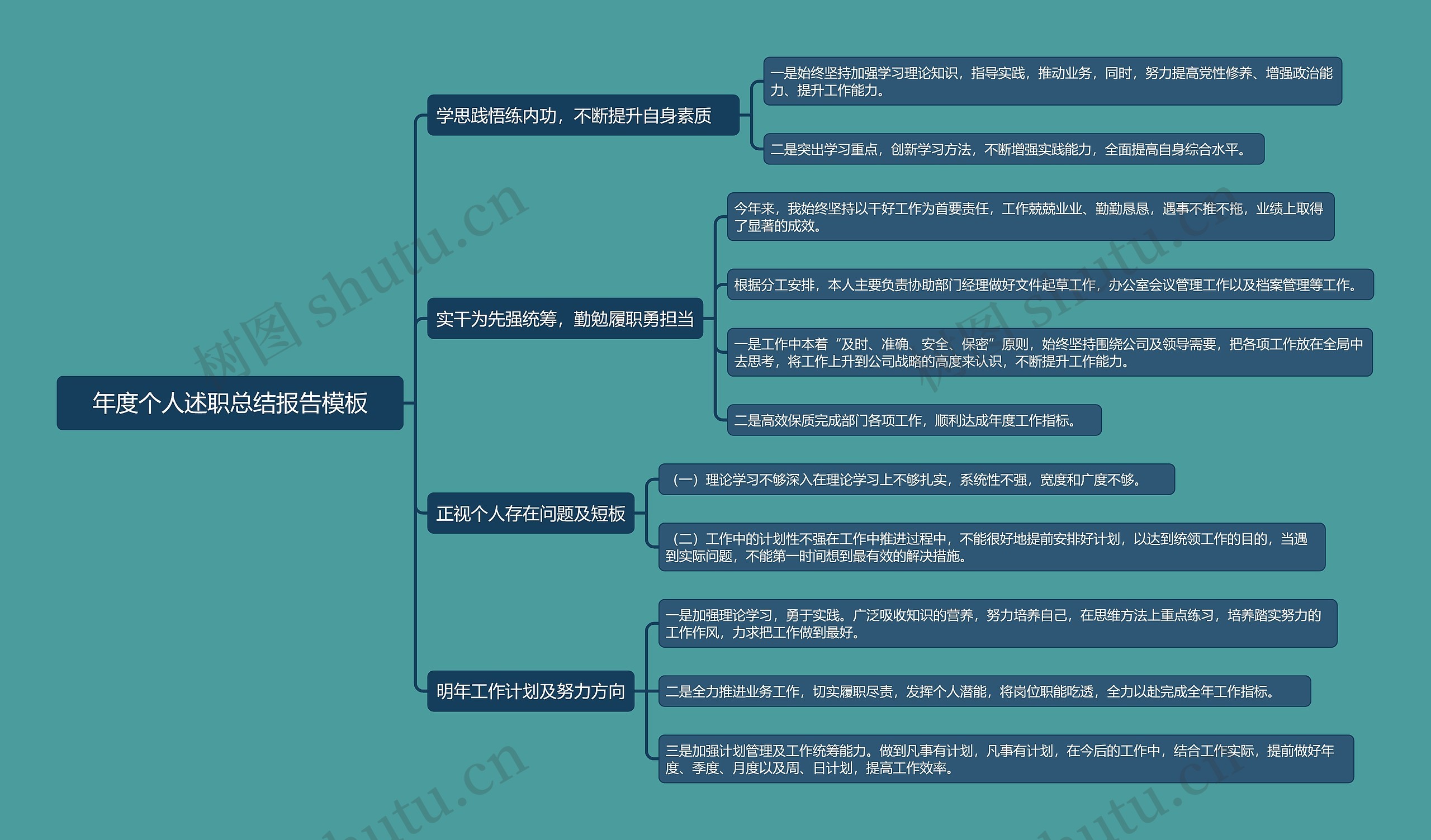 年度个人述职总结报告模板