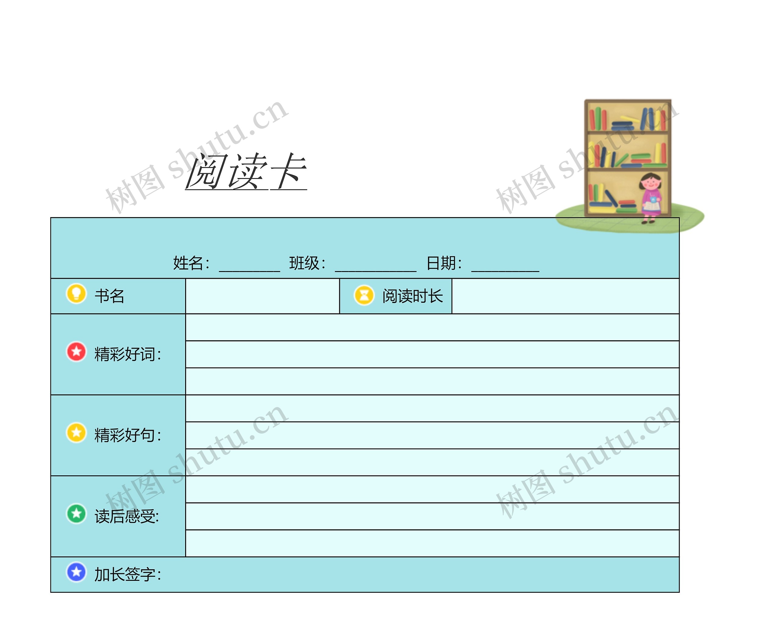 阅读卡思维导图