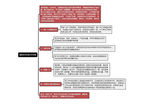 酒店店长年度工作总结