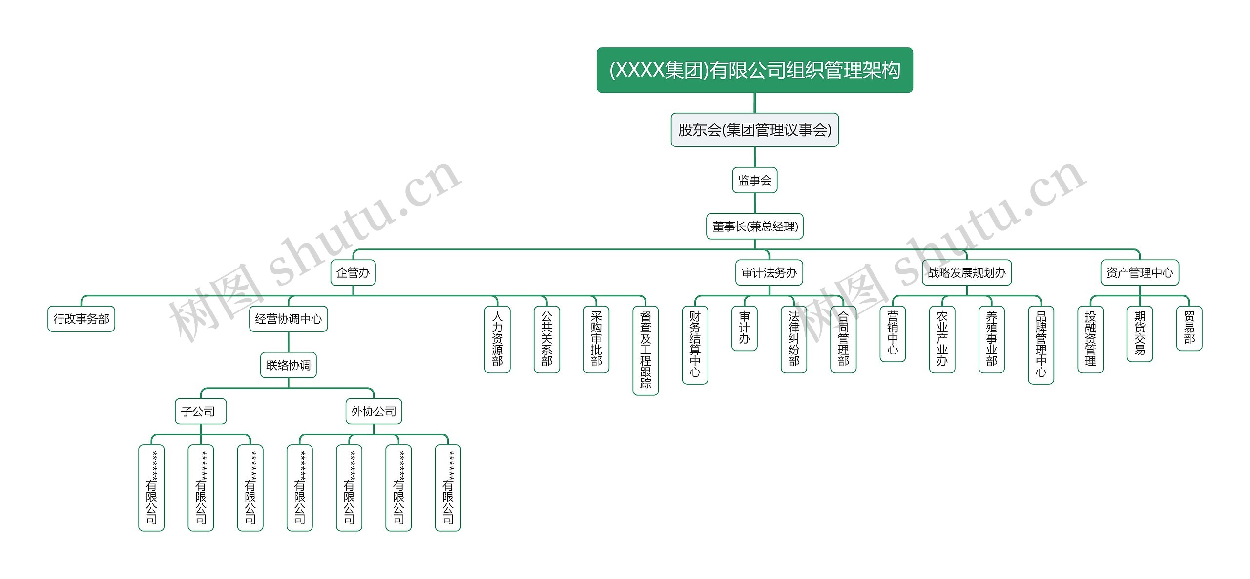 (XXXX集团)有限公司组织管理架构