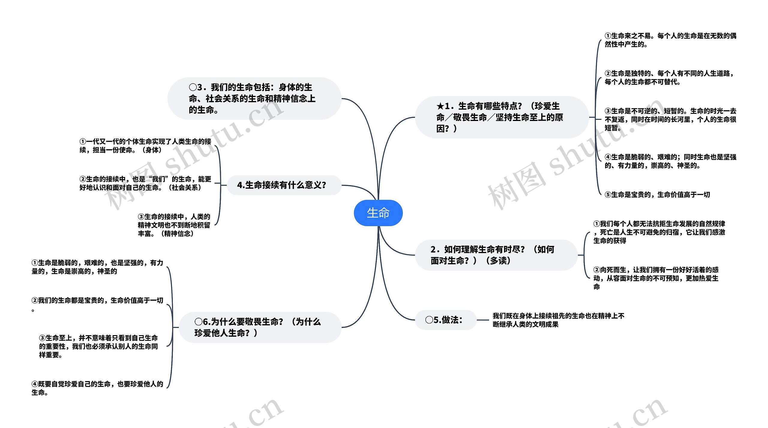 生命思维导图