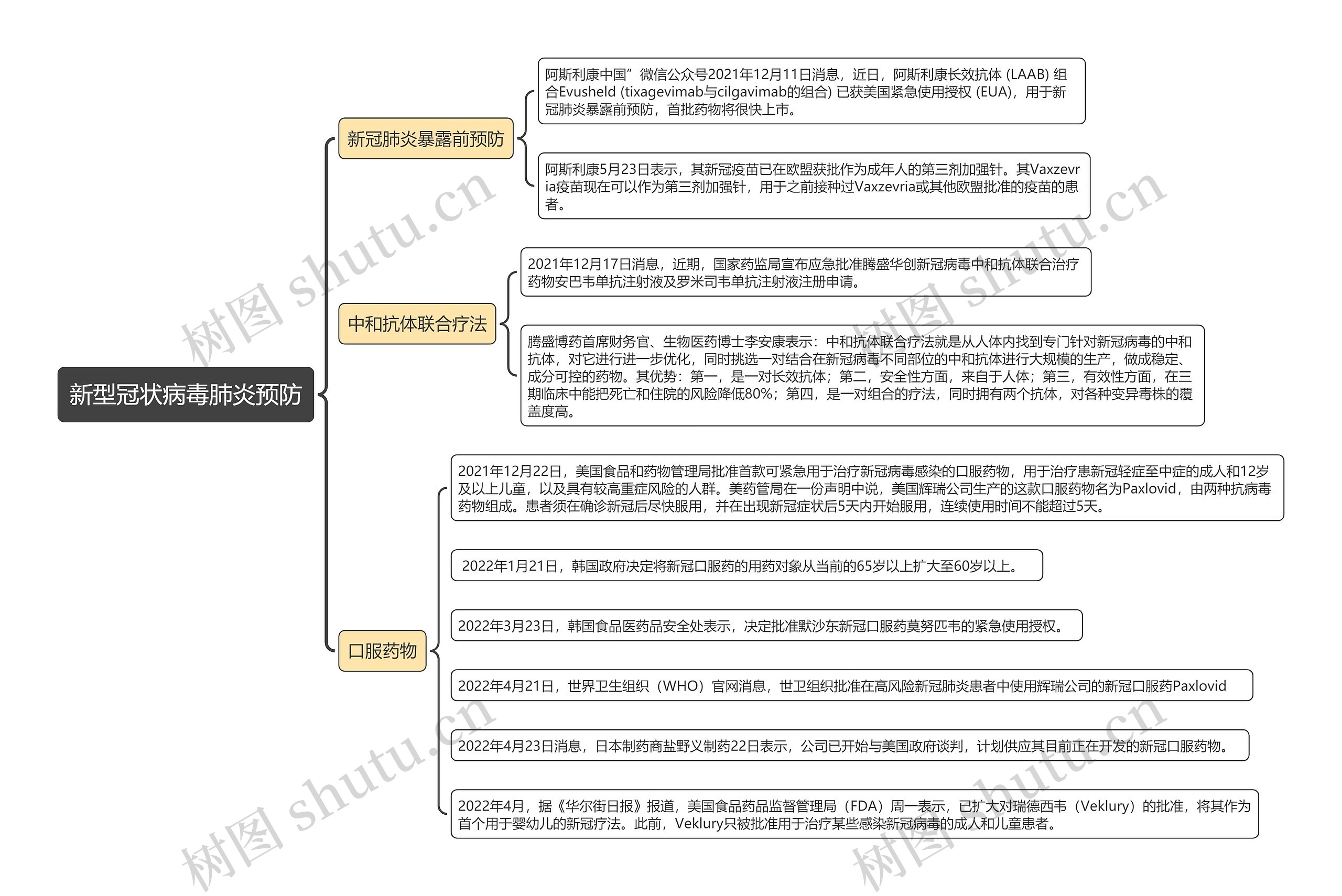 新型冠状病毒肺炎预防思维导图