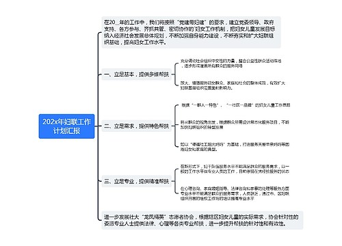 202x年妇联工作计划汇报