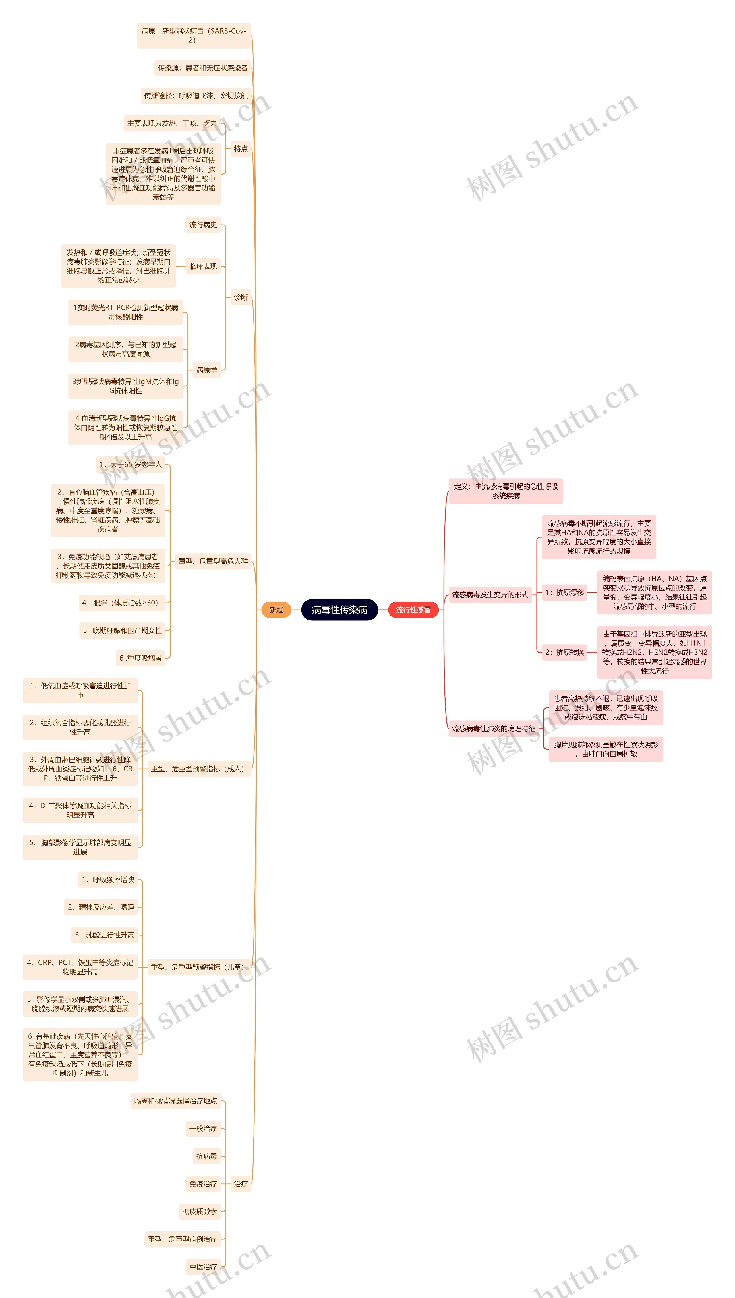 病毒性传染病思维导图